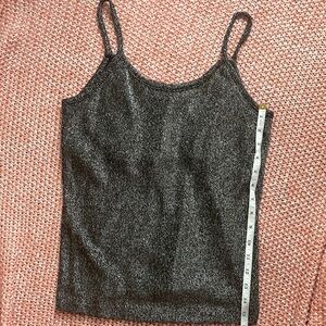 Avon‎ Fashions Black and Silver Vintage Spaghetti Strap TopTop